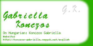 gabriella konczos business card